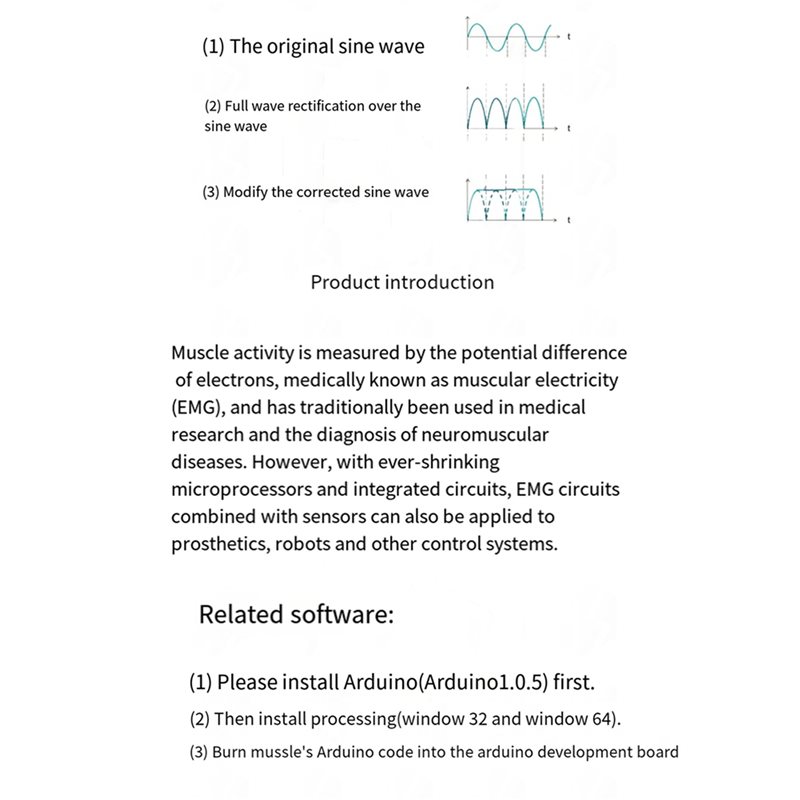T24C 5X Spier-elektrische sens - Muscle Sensor Emg recensie en prijs